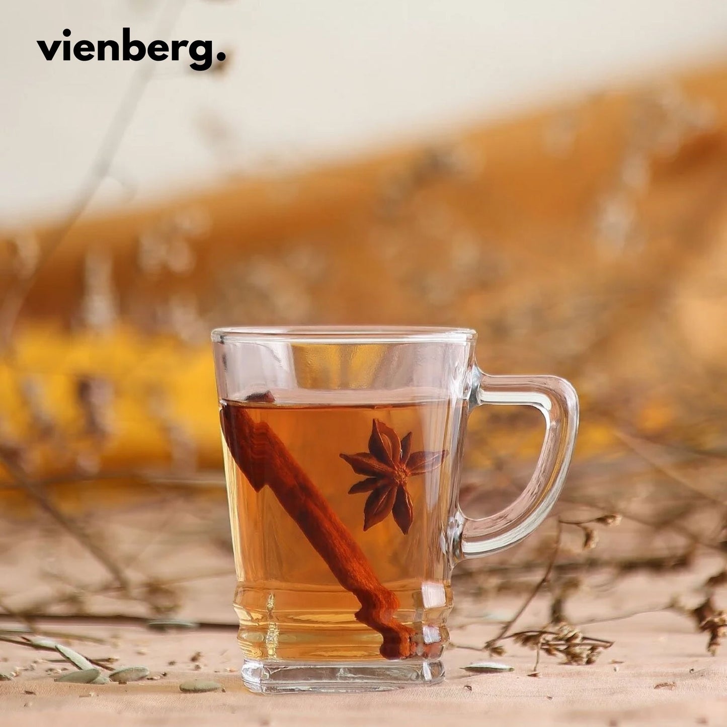 Elegan 6er pack Teegläser mit Henkel, 225 ml