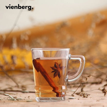 Elegan 6er pack Teegläser mit Henkel, 225 ml