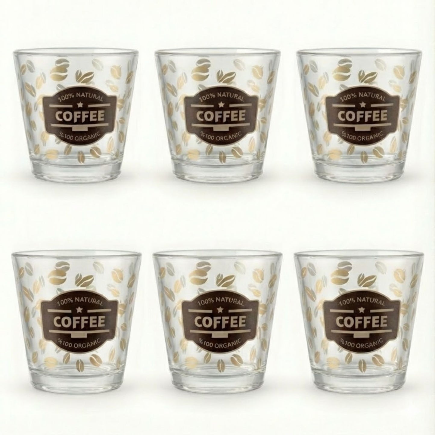 Sigma 6er Set Espresso und Mokka Gläser – 72 ml Glas mini Kaffeegläser