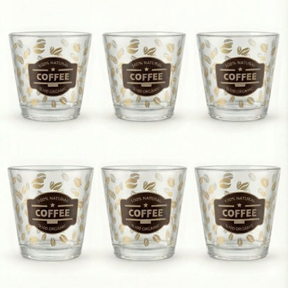 Sigma 6er Set Espresso und Mokka Gläser – 72 ml Glas mini Kaffeegläser