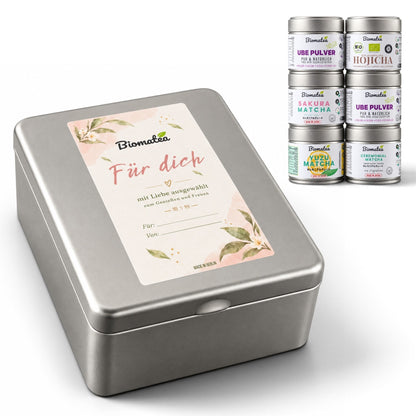 Biomatea 4tlg Geschenkset inkl. Metall Box - Produkte individuell auswählen