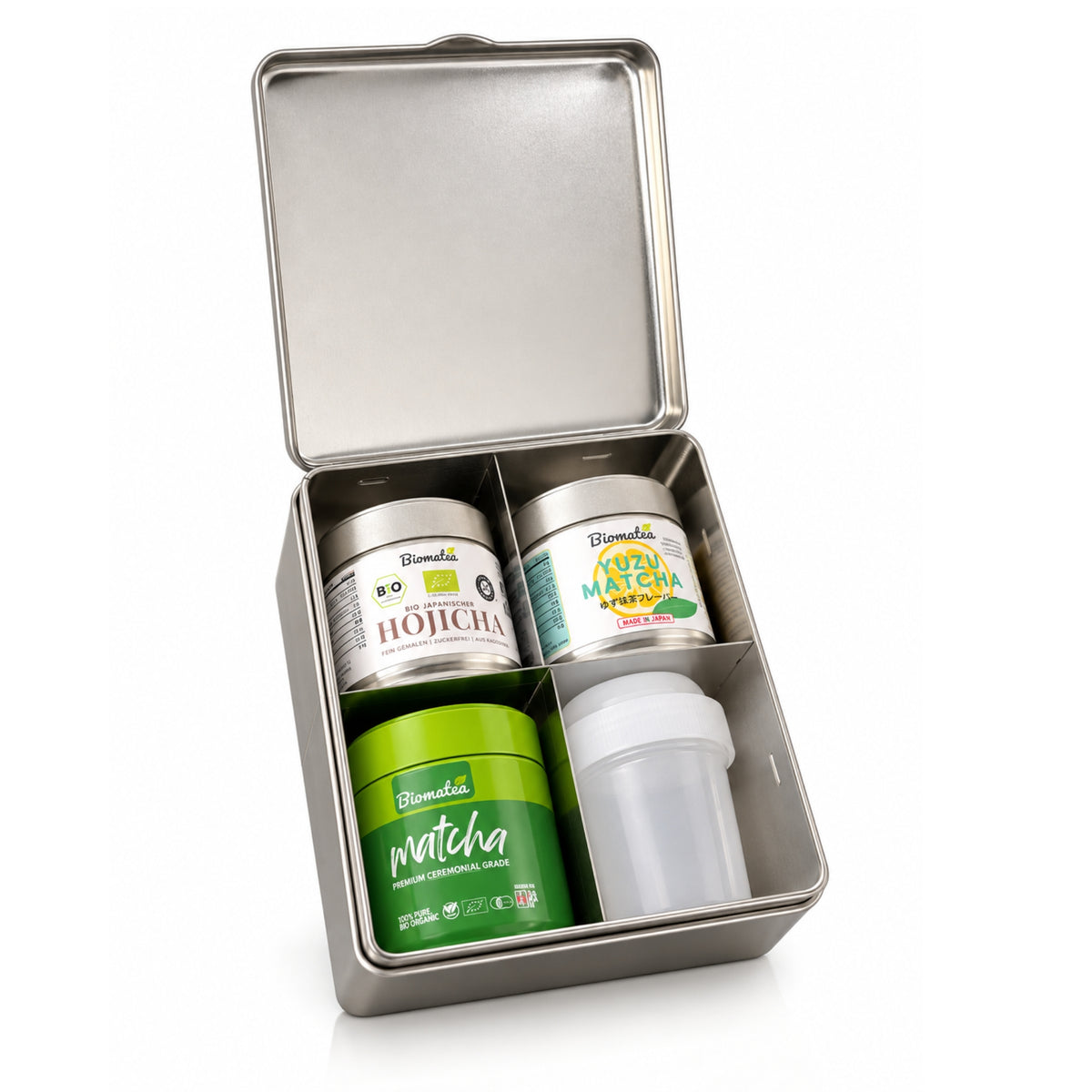 Biomatea 4tlg Geschenkset inkl. Metall Box - Produkte individuell auswählen