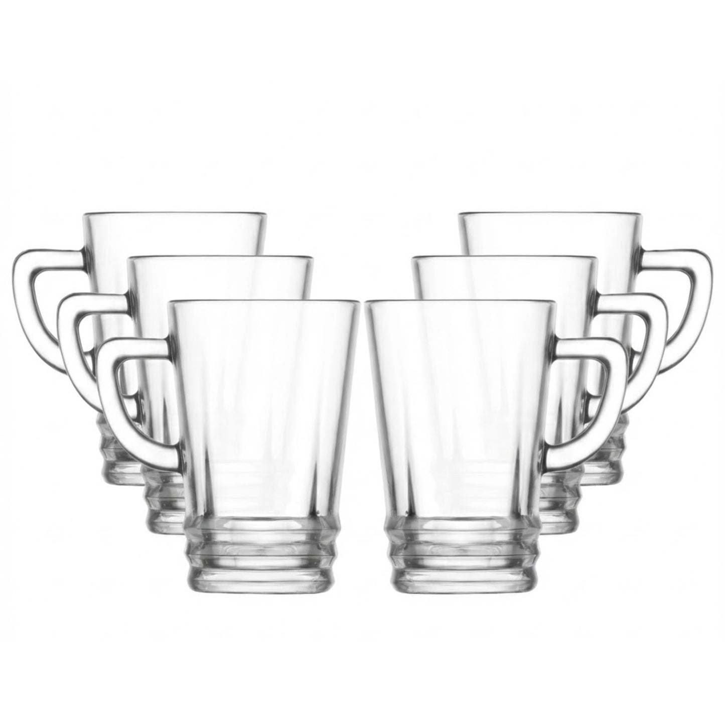 Elegan 6er pack Teegläser mit Henkel, 225 ml