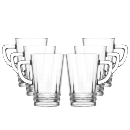 Elegan 6er pack Teegläser mit Henkel, 225 ml