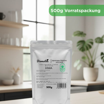 500g Vorratspack Premium Cafe Qualität Matcha Pulver aus Kagoshima Japan, Pestizidfrei Culinary Matcha-Tee