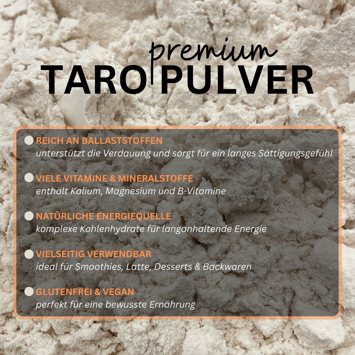 Taro Pulver 100g – Premium Qualität – natürlich & rein – glutenfrei, vegan & ohne Zusatzstoffe