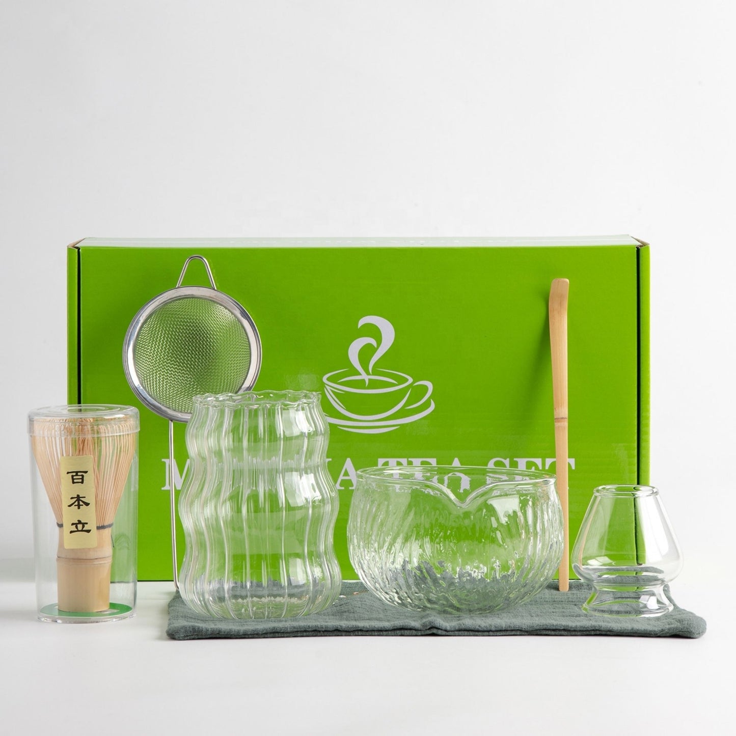 Japanisches Matcha-Set aus Glas | 8-teiliges Matcha Starter Kit