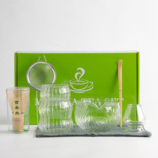 Japanisches Matcha-Set aus Glas | 8-teiliges Matcha Starter Kit