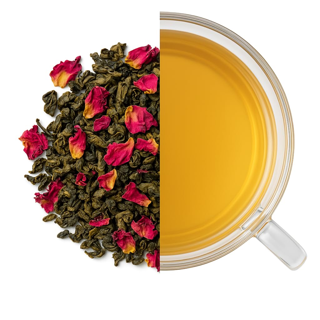 Grüner Tee mit echten Rosenblättern, 150 g
