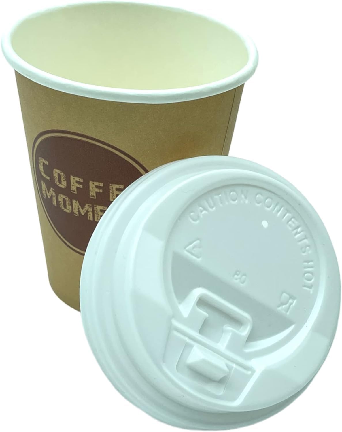 Kaffeebecher Kunststoff Deckel für Coffee Moment Pappbecher Series, Weiß