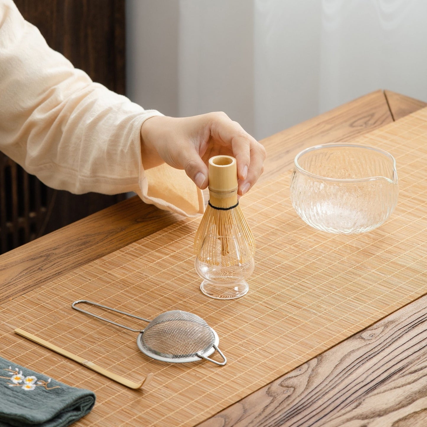 Japanisches Matcha-Set aus Glas | 8-teiliges Matcha Starter Kit