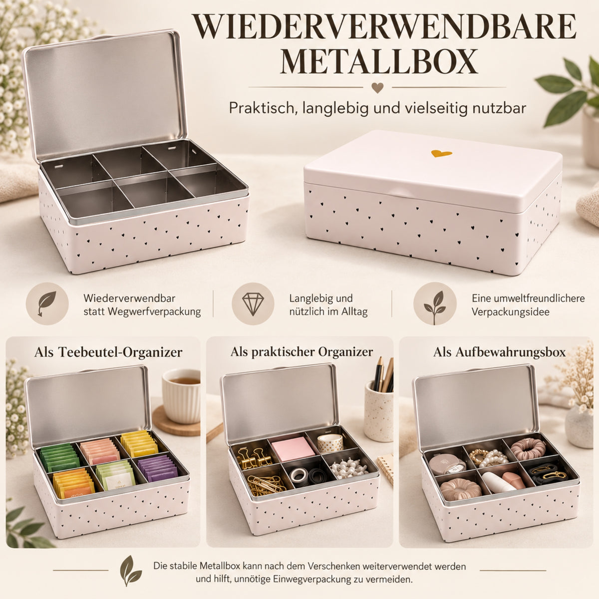 6tlg. Premium Geschenkset – 5 Sorten - Bio Hojicha, Ceremonial Sakura, Yuzu, Matcha, Ube , Ideal für Teeliebhaber