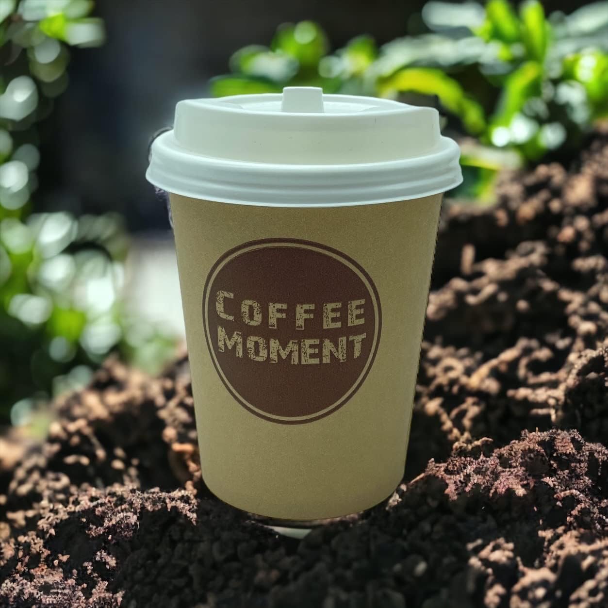 Kaffeebecher Kunststoff Deckel für Coffee Moment Pappbecher Series, Weiß