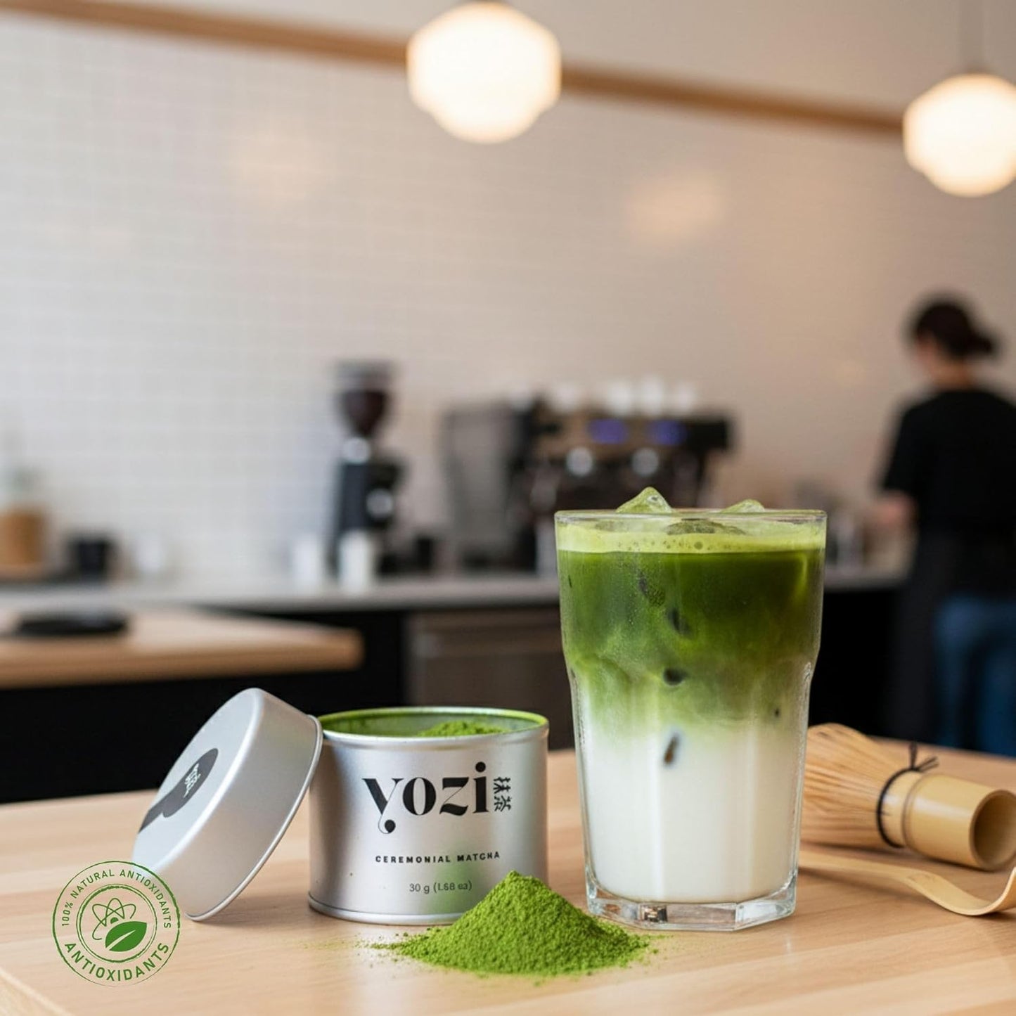 Yozi Premium ceremonial Matcha Pulver, 30g Dose, aus Kagoshima, high grade, Pestizidfrei Matcha-Tee