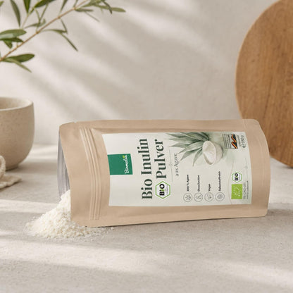 Bio Inulin Pulver aus Agave 180g – Ballaststoffreiches Inulin Pulver, vegan, ohne Zusätze, fein lösl, 180gich