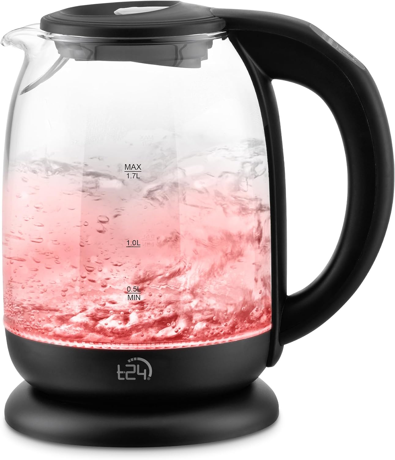 Glass kettle, 1.7 liters, temperature selection 60-70-80-90-100°C