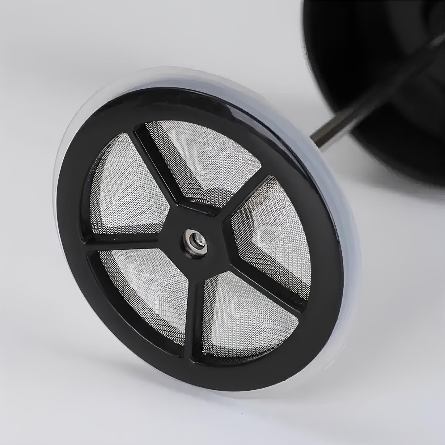 Doppelwandig French Press Thermobecher 450ml, für Tee und Kaffee, Schwarz