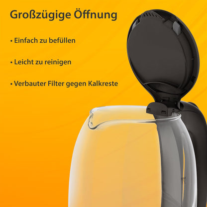 Glas Wasserkocher 1.7L