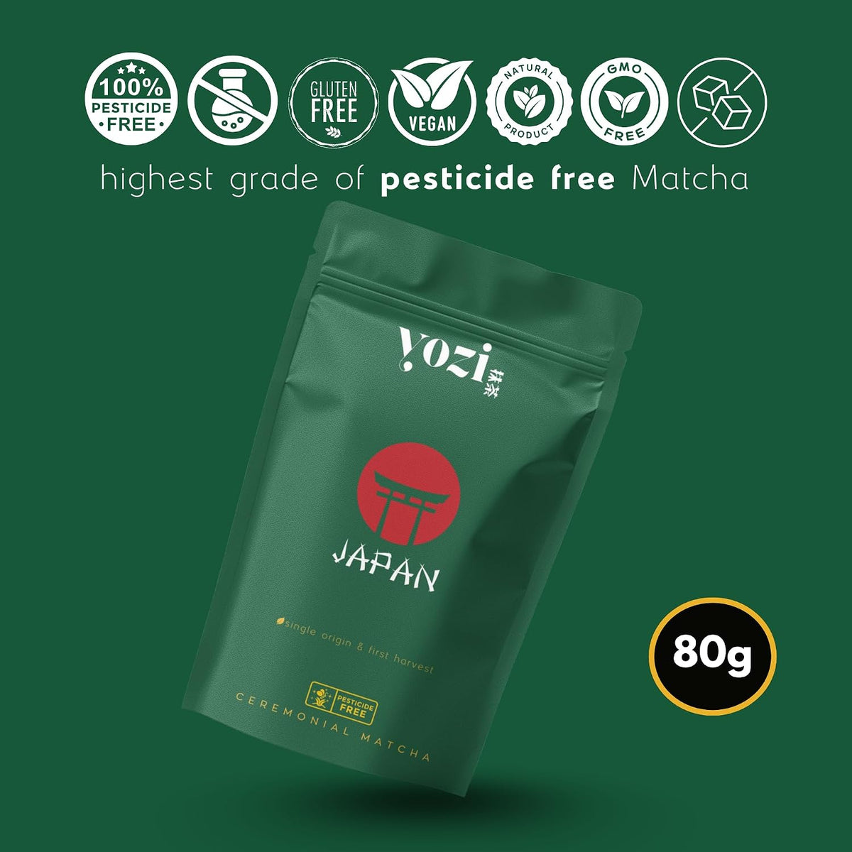Yozi Super Ceremonial japanisches Matcha-Pulver aus Kagoshima, 80g