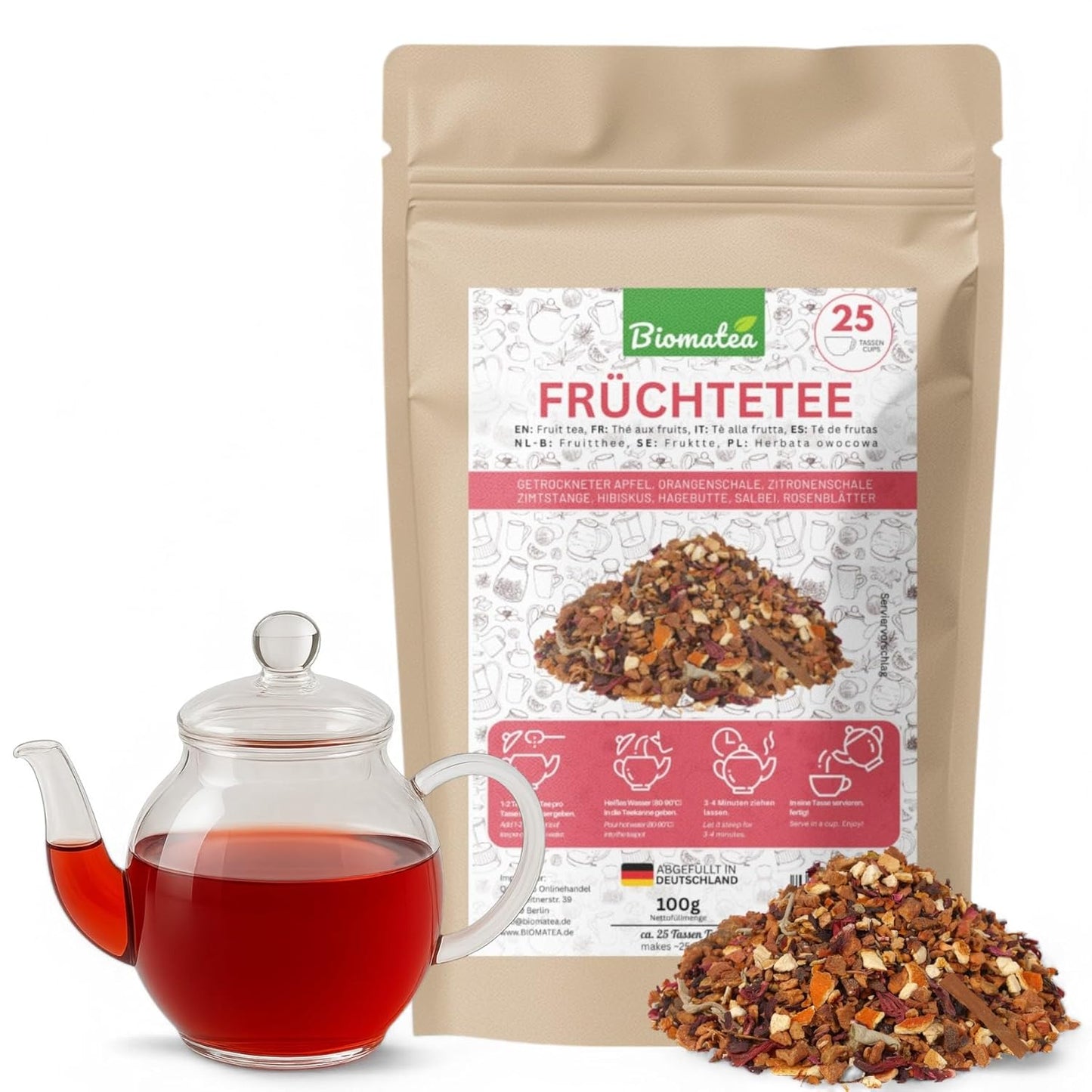 Früchtetee, 100 g aromatische Fruchtmischung