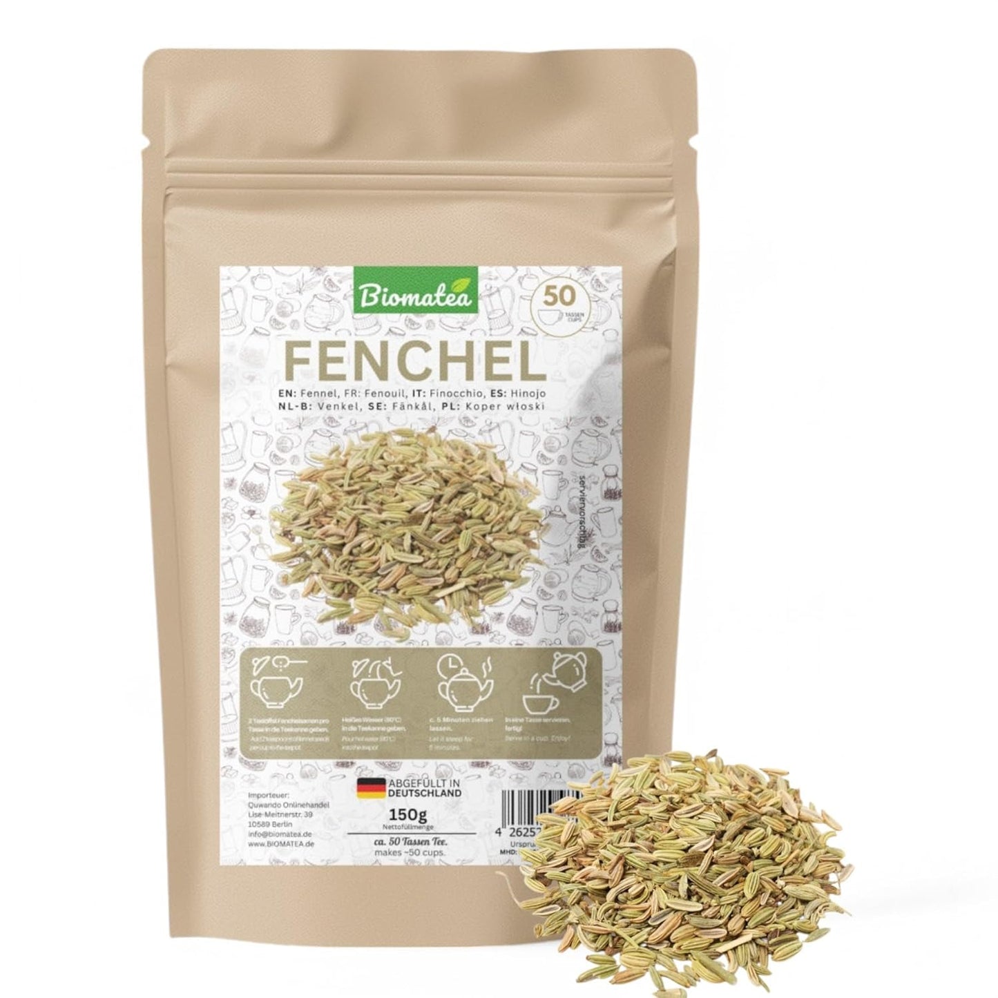 Fenchelsamen, 150 g , Fencheltee