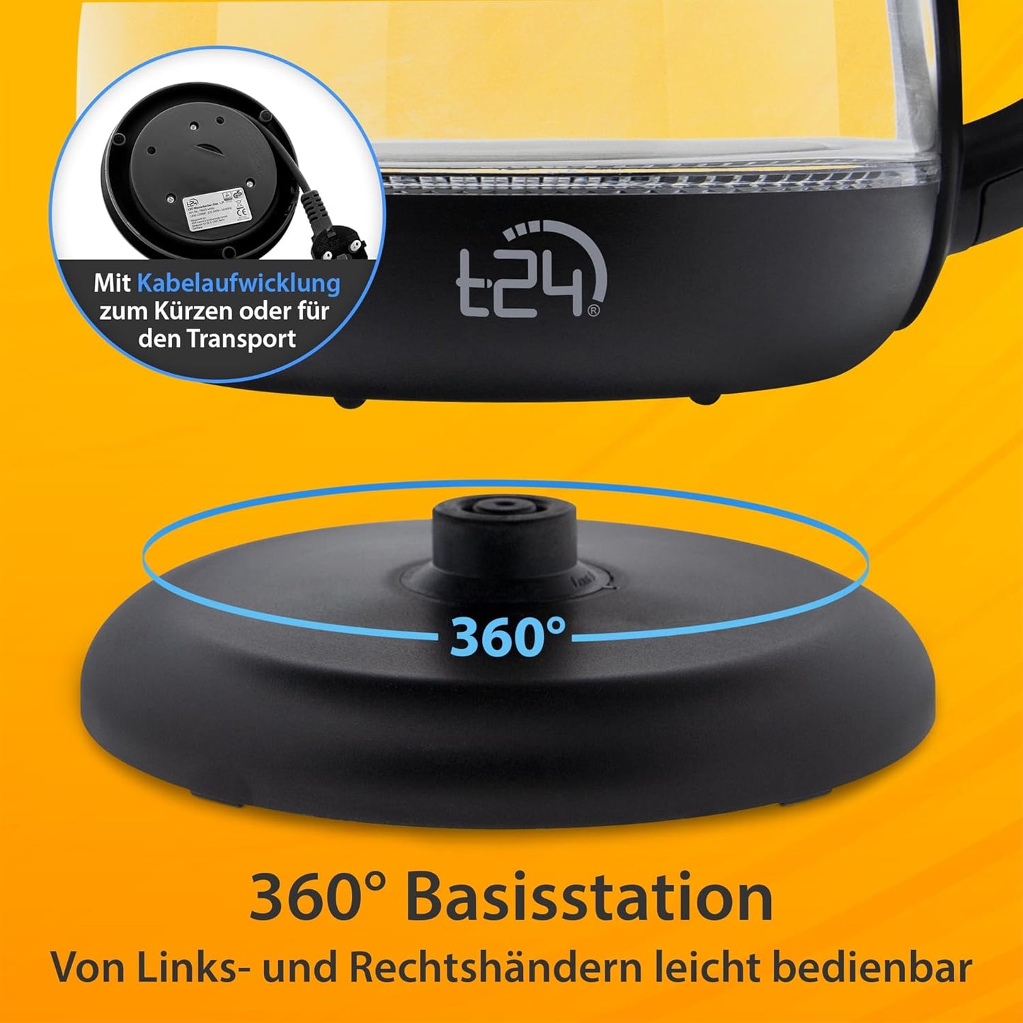 Glas Wasserkocher 1.7L