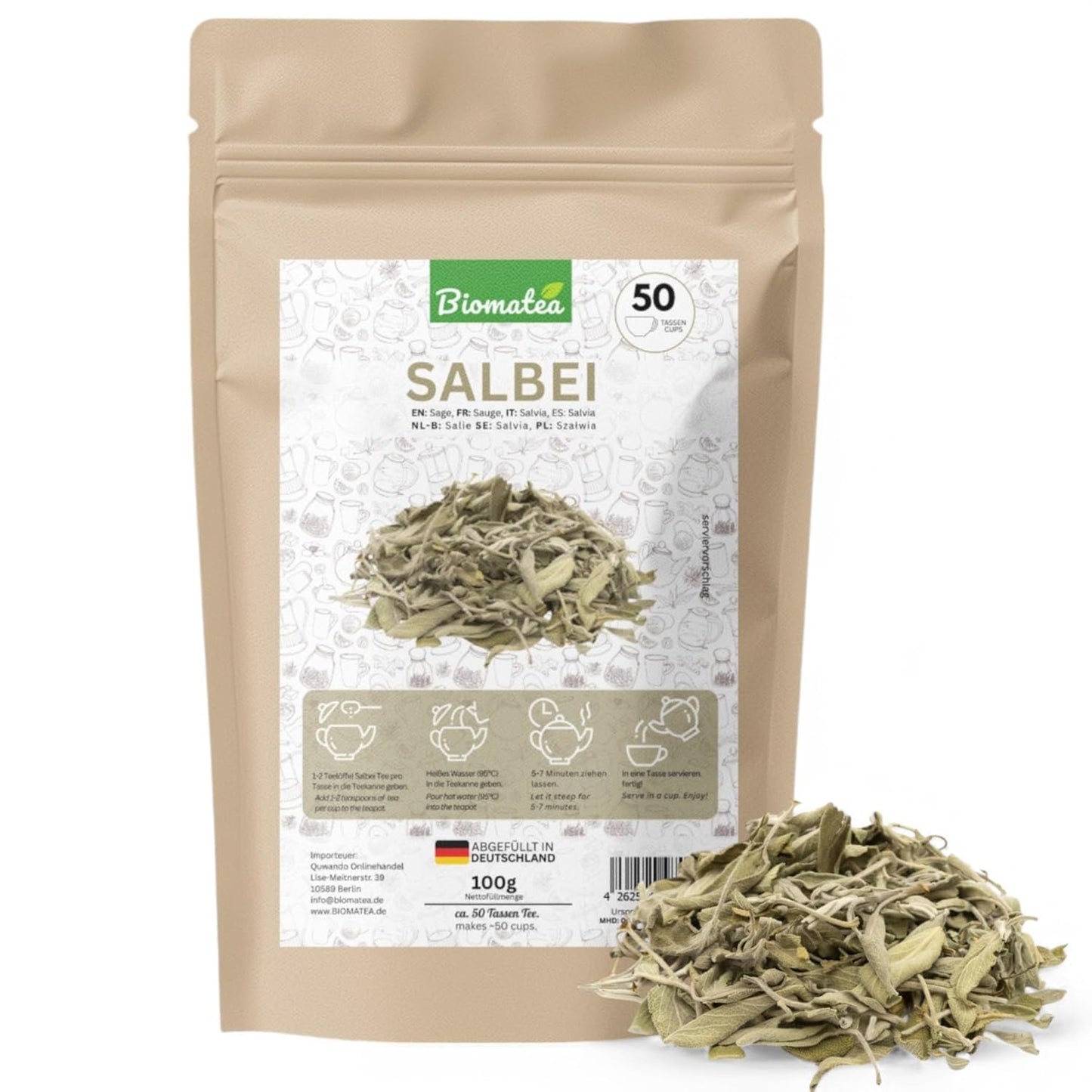 Salbeiblätter, 100g getrocknet