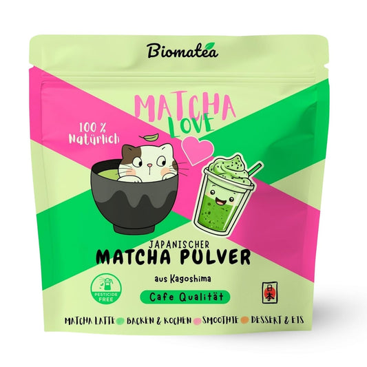 Japanischer Matcha Tee Pulver, Matcha Love Cat edition, 50 g, Cafe Qualität