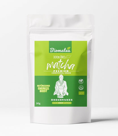30g Bio Matcha, frischer Organic Matcha Pulver Tee, Zip-Beutel