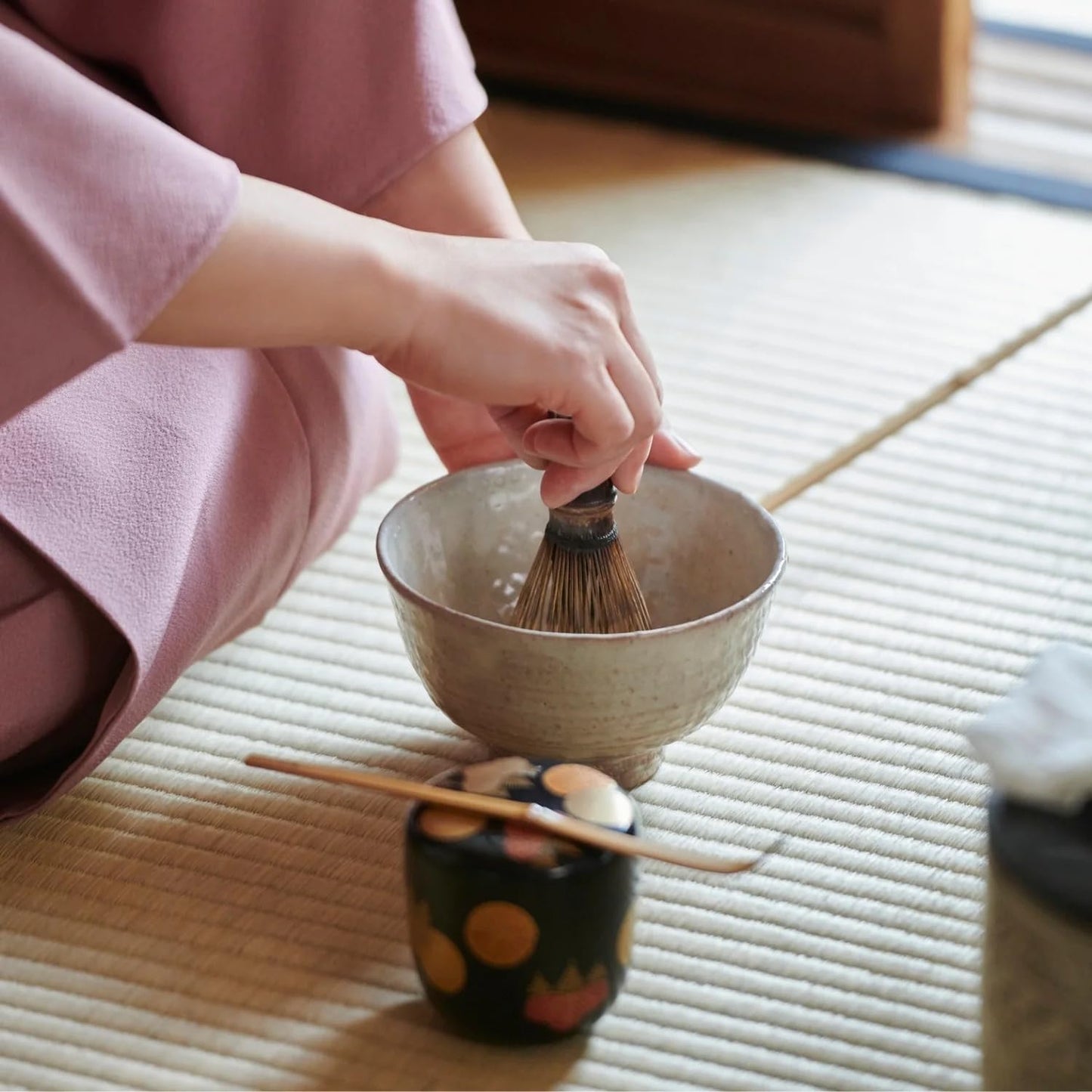 Biomatea Matcha Set: 50g Ceremonial Matcha + Bambus Whisk