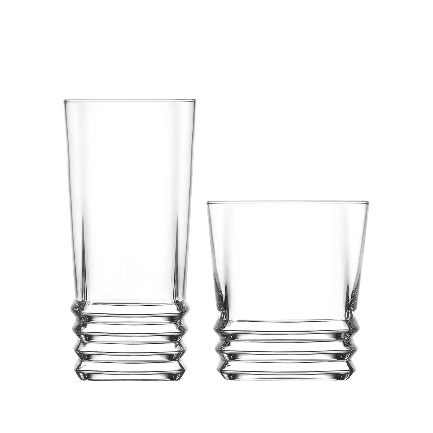 Elegan Softdrink Trinkgläser Set 315 und 335 ml, 12 Stück