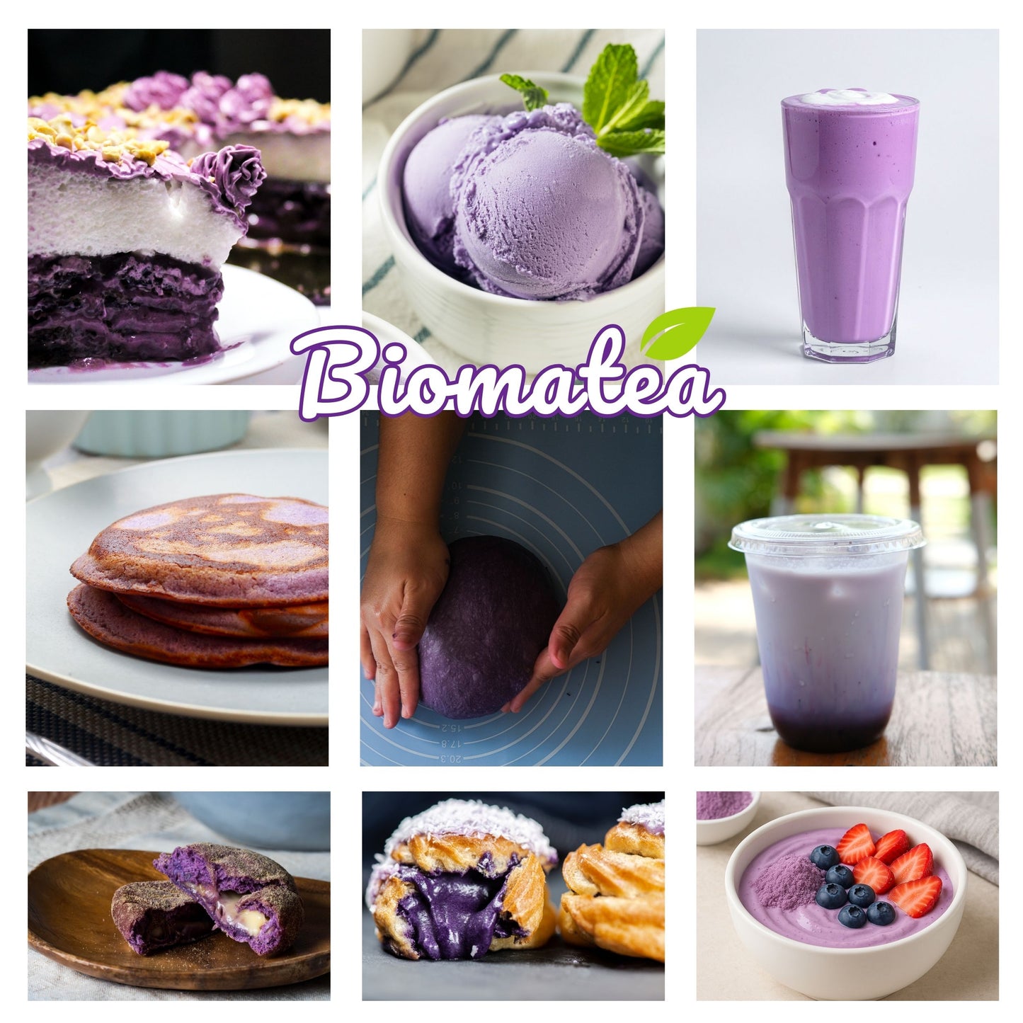 Lila Yamswurzel-Pulver, Ube powder, Natur Lila Süßkartoffelpulver, 100 g gemahlen
