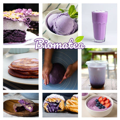 Lila Yamswurzel-Pulver, Ube powder, Natur Lila Süßkartoffelpulver, 100 g gemahlen