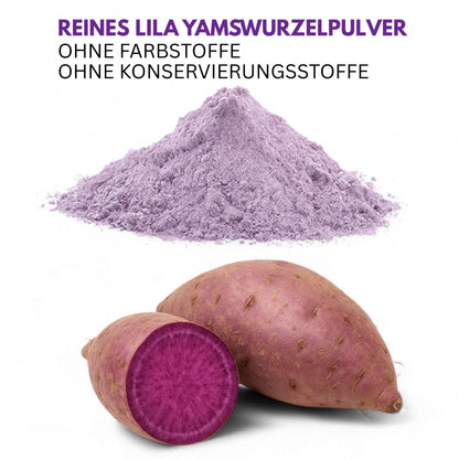 Lila Yamswurzel-Pulver, Ube powder, Natur Lila Süßkartoffelpulver, 100 g gemahlen
