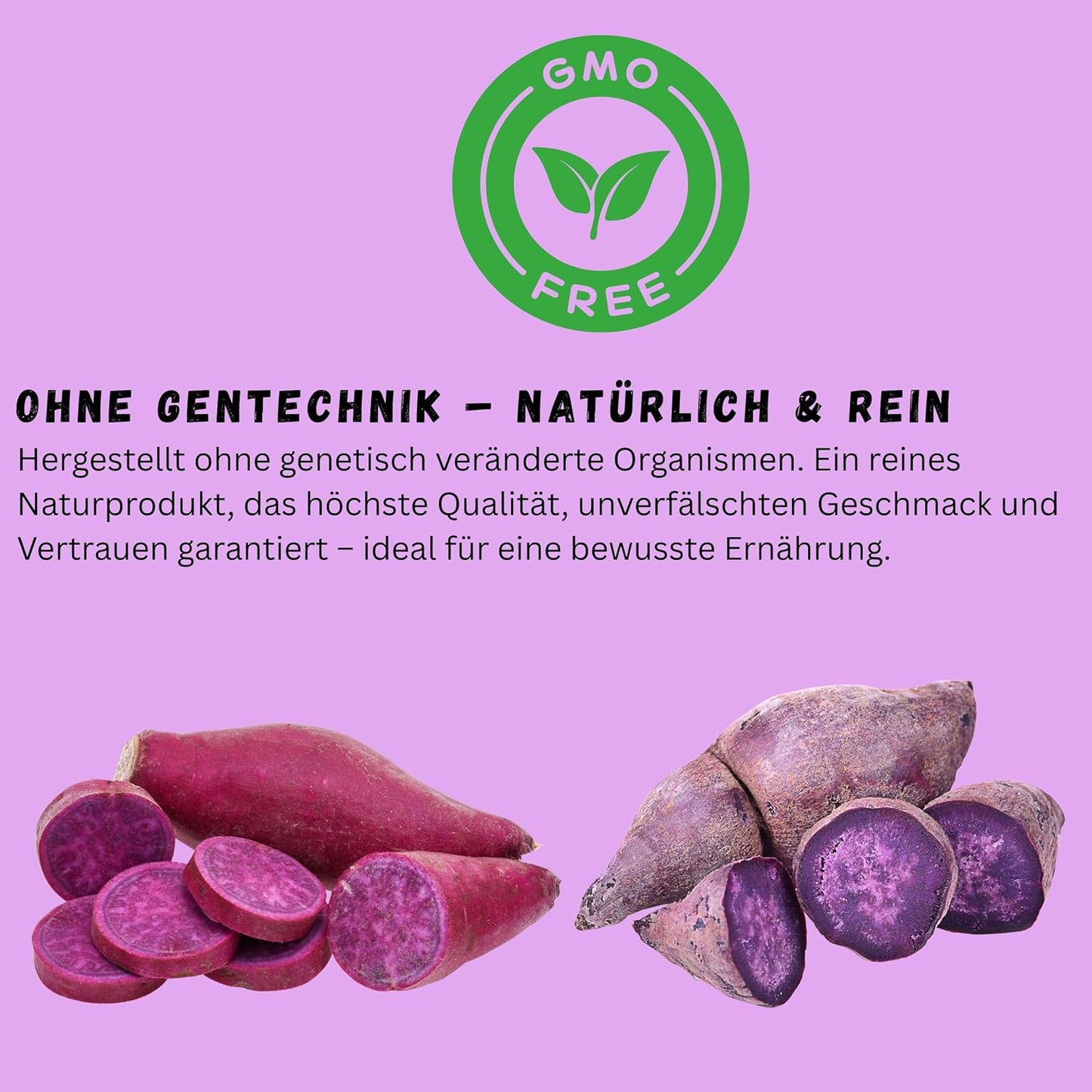 Biomalab Ube Pulver (50g) – 100% Natürliche Yamswurzel & Lila Süßkartoffel – Premium Purple Yam Powder – Vegan, Glutenfrei & Ohne Zuckerzusatz – Ideal für Ube Latte