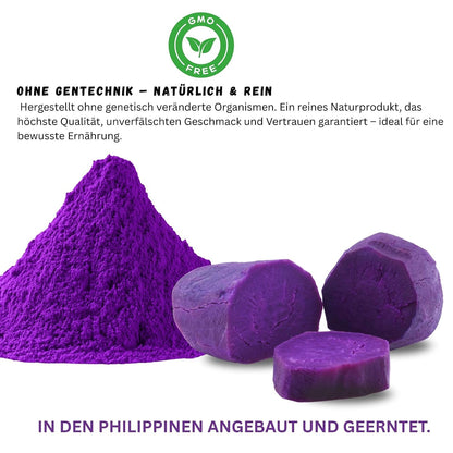 Bio Lila Süßkartoffel Pulver, 100g ideal für Ube Purple Latte, Smoothies, backen