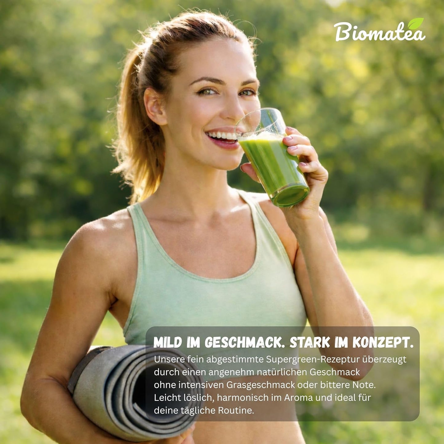 Bio Superfood Pulver Grün – Supergreen mit Matcha, Gerstengras, Weizengras, Moringa, Chlorella & Spirulina – Ballaststoffreich – Vegan, ohne Zuckerzusatz – 100 g
