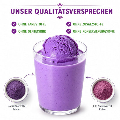 Biomalab Ube Pulver 140g Dose – 100% Natürliche Yamswurzel & Lila Süßkartoffel – Premium Purple Yam Powder – Vegan, Glutenfrei & Ohne Zuckerzusatz