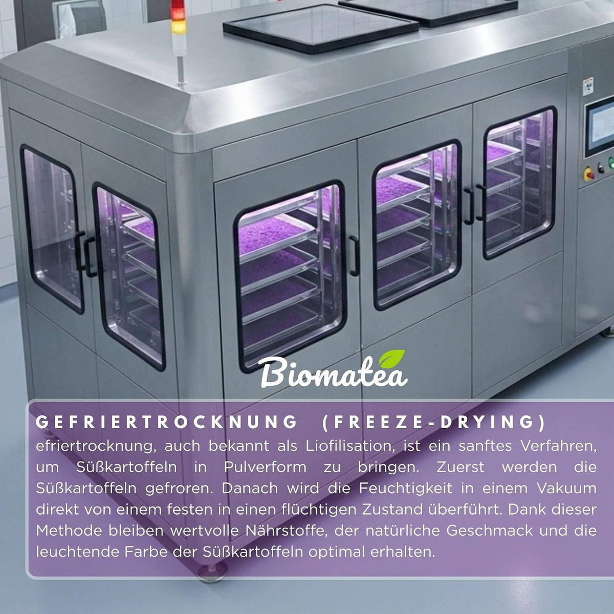 Bio Lila Süßkartoffel Pulver, 100g ideal für Ube Purple Latte, Smoothies, backen