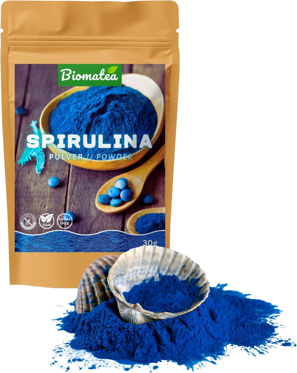 Reines Blaues Spirulina Pulver, 30g