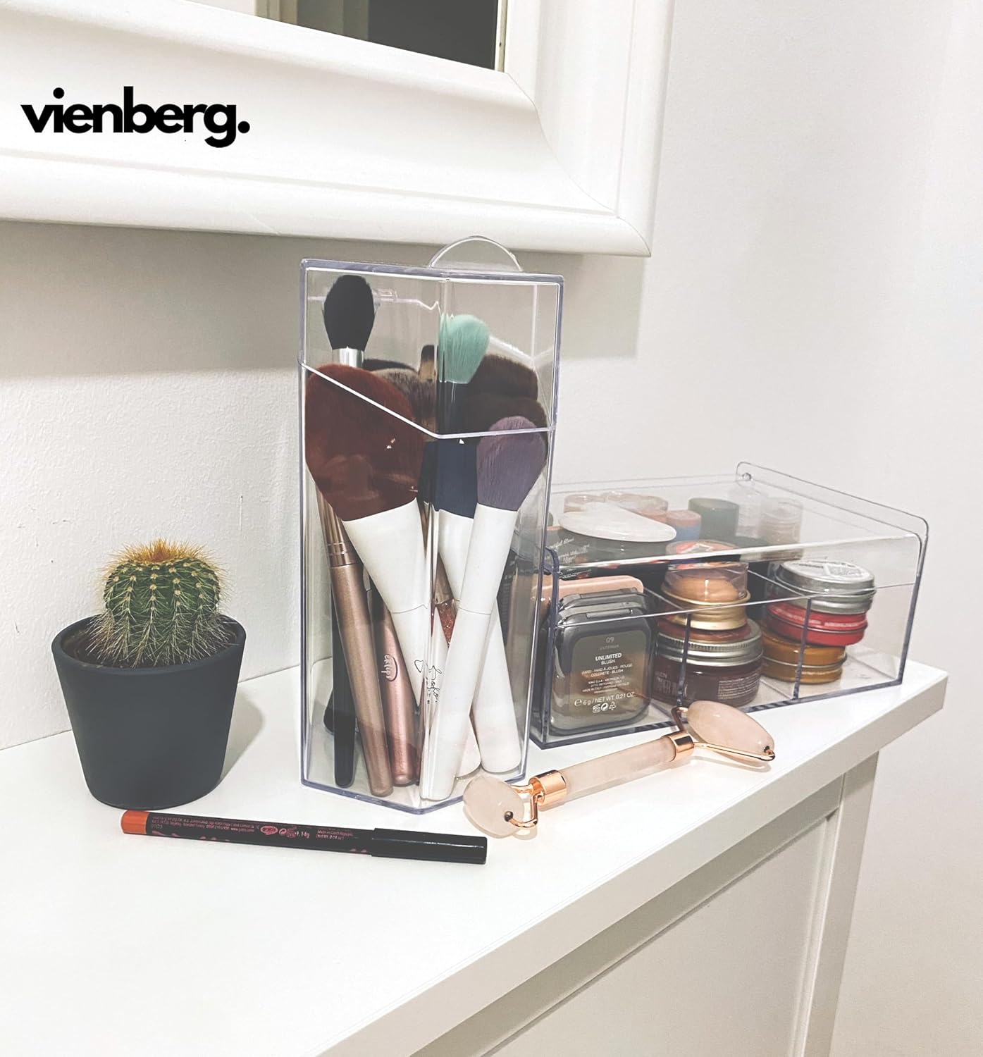 Acryl Teebox & Schmuck-Organizer – Transparente Aufbewahrungsbox mit 6 Fächern