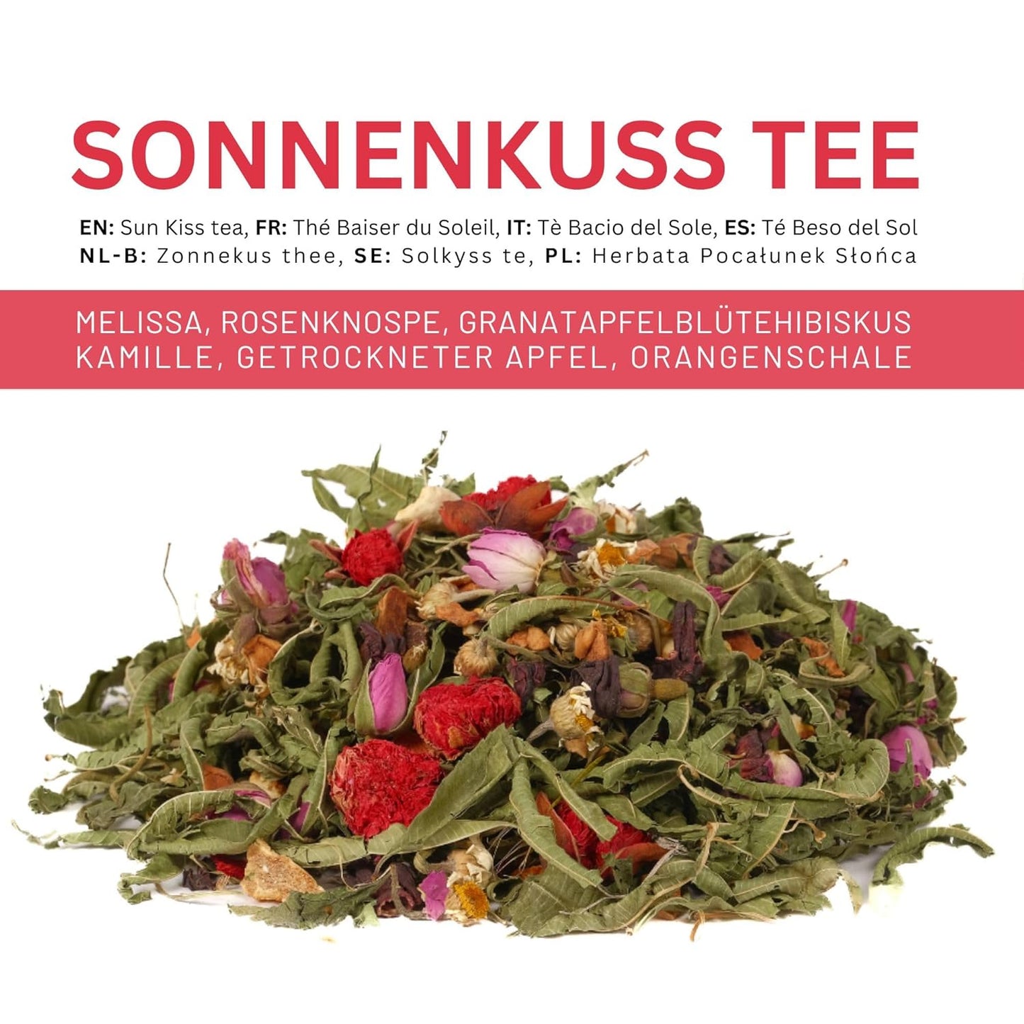 Sonnenkuss Tee, 100 g fruchtig-blumige Kräutertee-Mischung