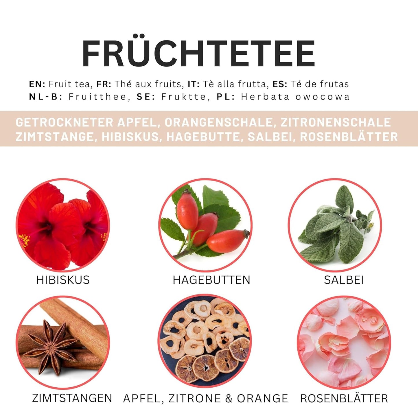 Früchtetee, 100 g aromatische Fruchtmischung