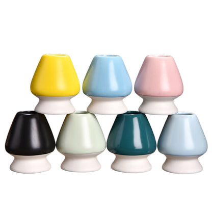 Matcha Besenhalterung aus Keramik – Grün-Weiß | Schwarz-Weiß | Weiß-Creme