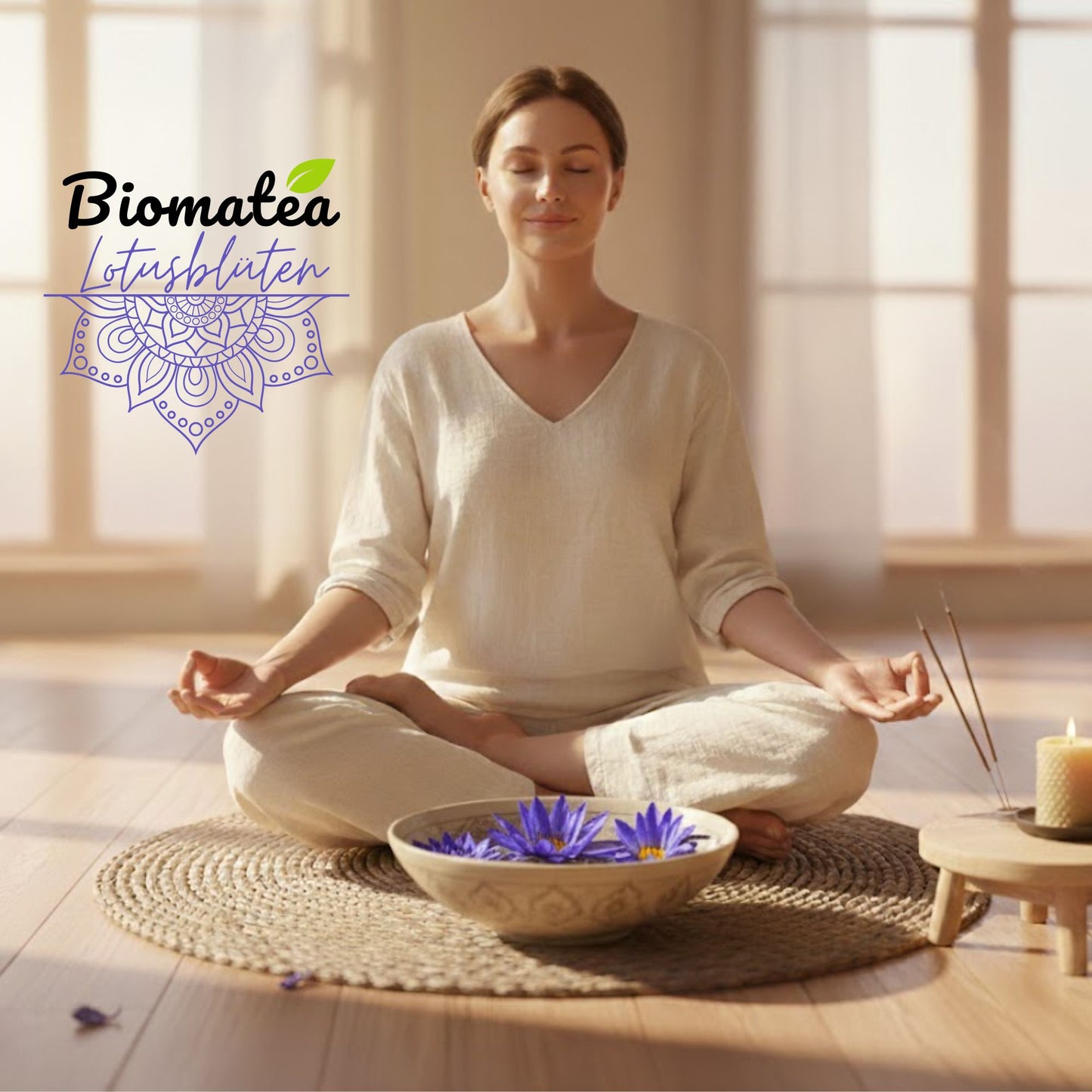 Lotusblüten, Ganze Blüten Blau, Naturbelassen, Getrocknete Deko Blüten, Räucherwerk, 30 g