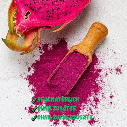 Biomatea Premium Drachenfrucht Pulver | rein, naturbelassen & ohne Zusätze | 100 g Pitaya Powder