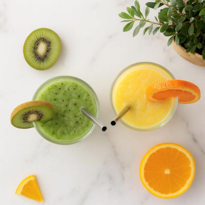 Wave 6 Stück Matcha Gläser 390ml Wellen-Design, extra schwer & massiv