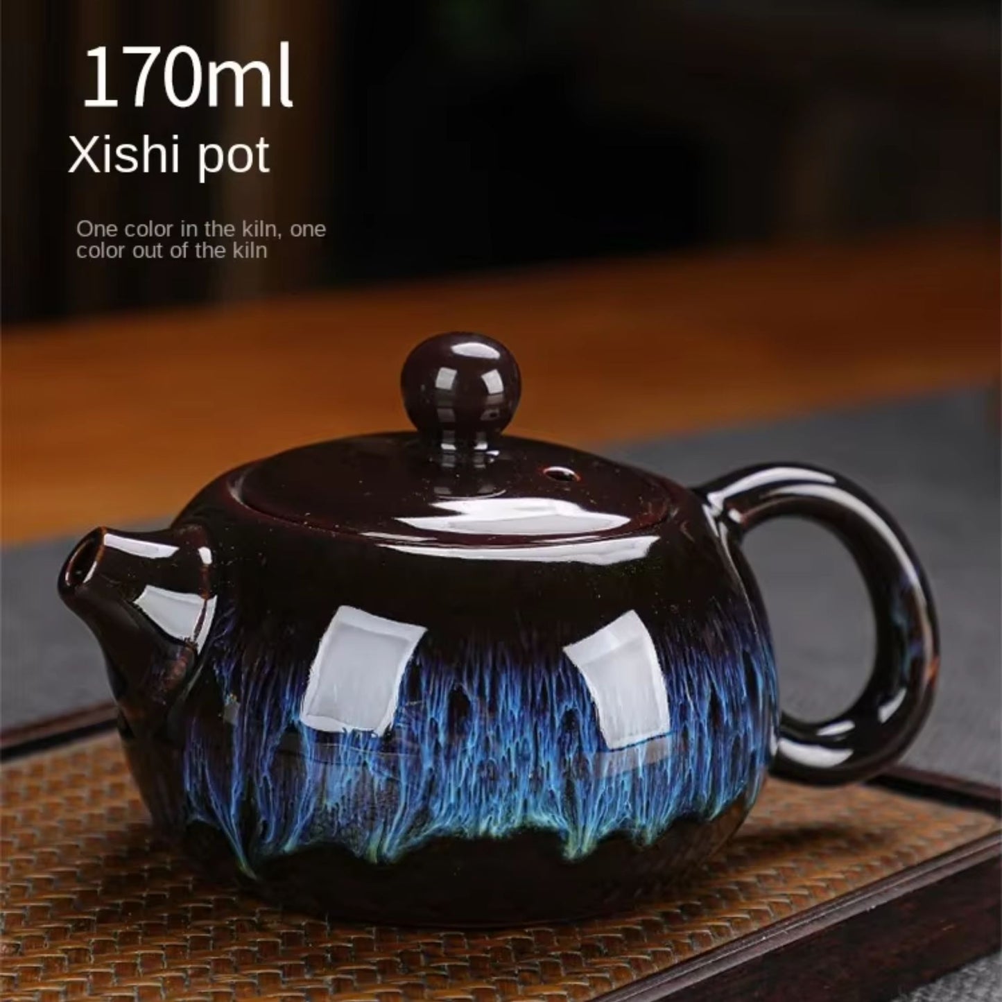 Keramik Teeset mit Kannen und 4 Tassen – Handgefertigtes Kung-Fu-Teeset mit Geschenkverpackung