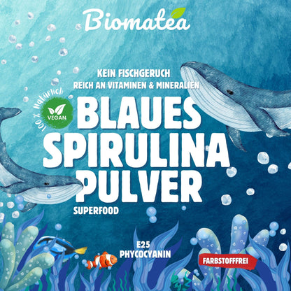 Reines Blaues Spirulina Pulver, Blue Spirulina, Vegan, 30g Wasserlösliches Phycocyanin