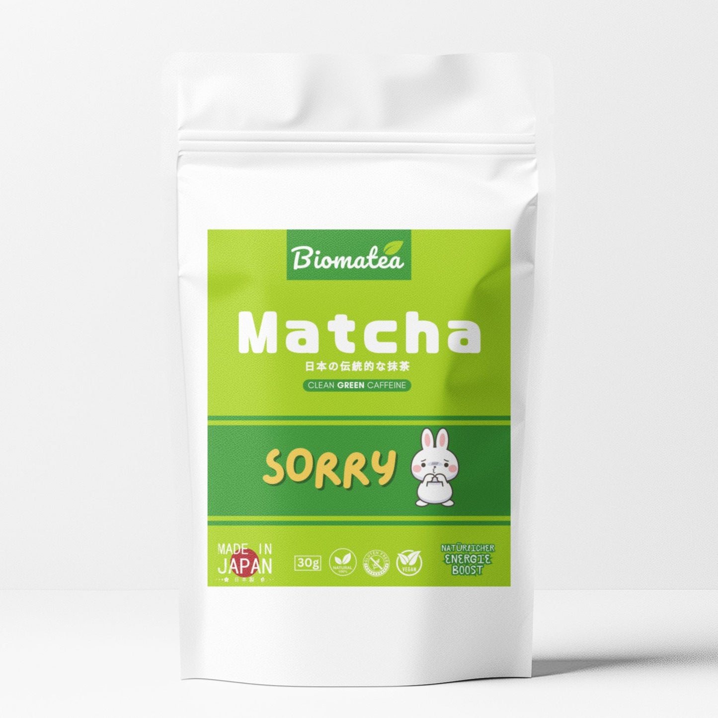 Biomatea Matcha aus Japan Geschenkidee mit Botschaft, 30g – Vegan & Zuckerfrei